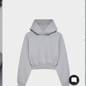 Cropped Navy Blue Hoodie - Minimal Pullover